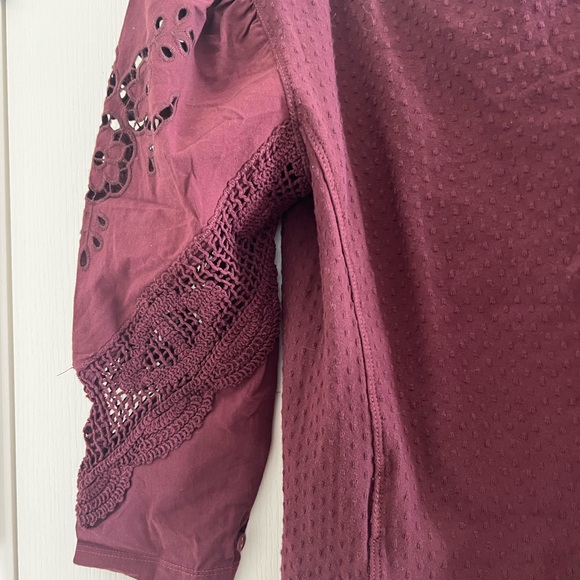 Free People Crocheted/Embroidered Cotton Top - Picture 4 of 6